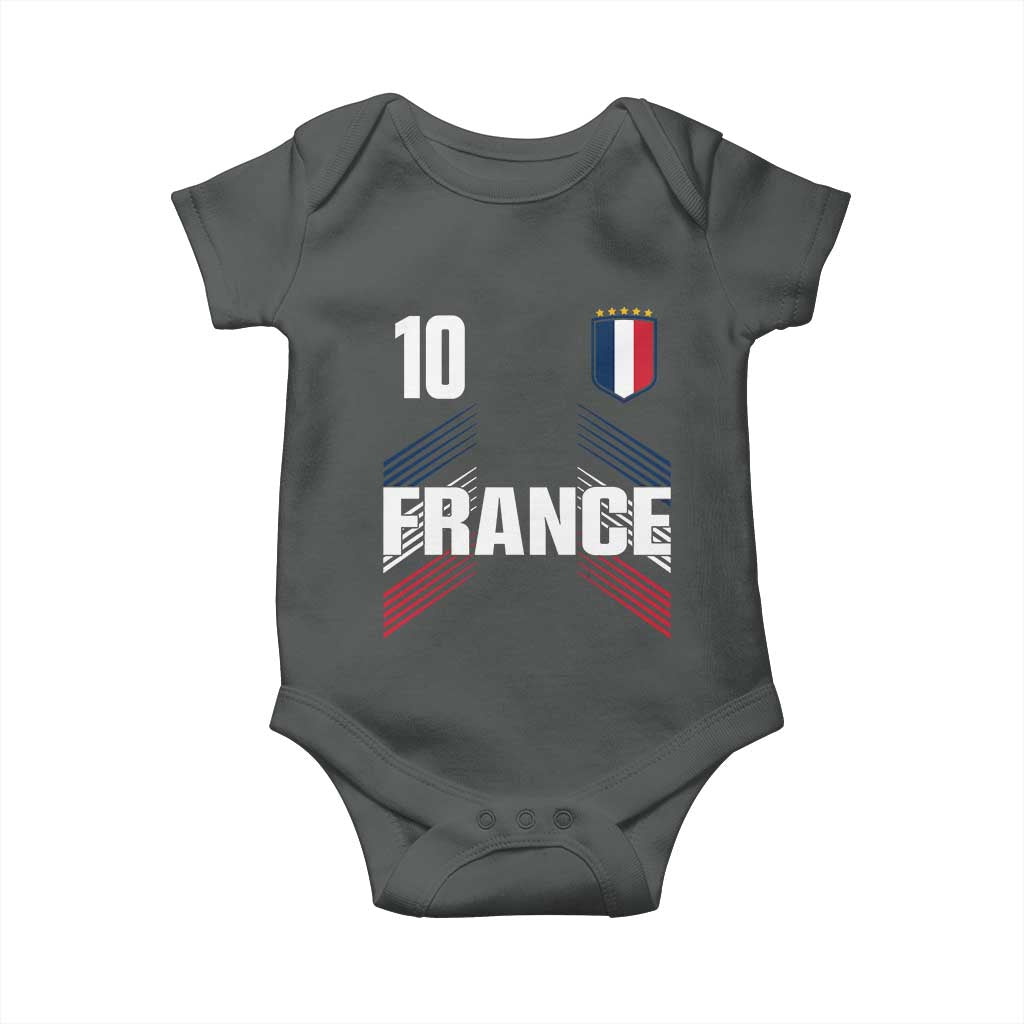 France Soccer Sports Graphic Number 10 Jersey Style Baby Onesie Proud French Football Fans Game Day Pride