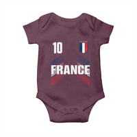 France Soccer Sports Graphic Number 10 Jersey Style Baby Onesie Proud French Football Fans Game Day Pride