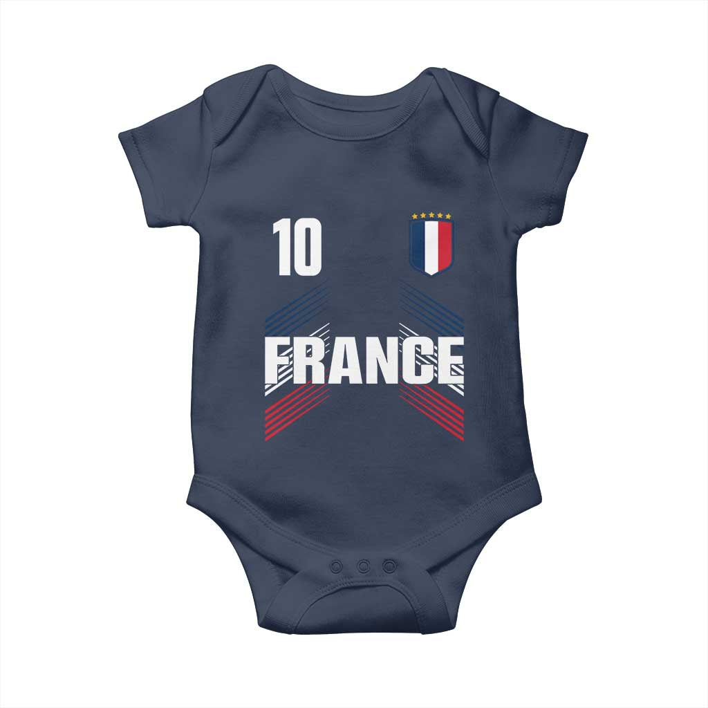 France Soccer Sports Graphic Number 10 Jersey Style Baby Onesie Proud French Football Fans Game Day Pride