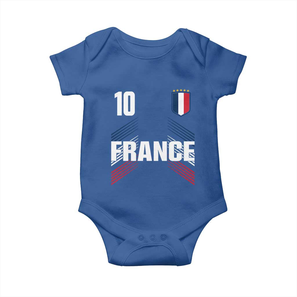France Soccer Sports Graphic Number 10 Jersey Style Baby Onesie Proud French Football Fans Game Day Pride