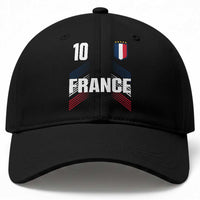 France Soccer Sports Graphic Number 10 Jersey Style Baseball Cap Proud French Football Fans Game Day Pride