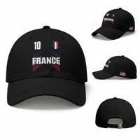 France Soccer Sports Graphic Number 10 Jersey Style Baseball Cap Proud French Football Fans Game Day Pride