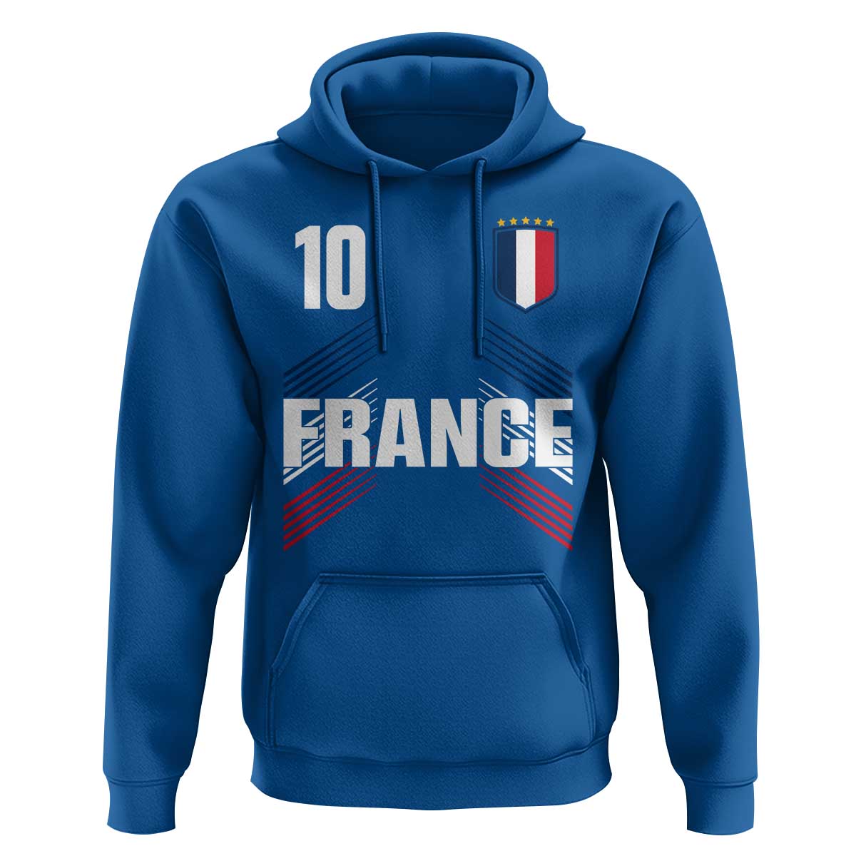 France Soccer Sports Graphic Number 10 Jersey Style Hoodie Proud French Football Fans Game Day Pride