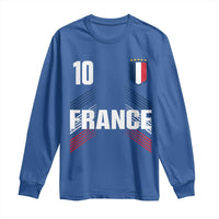 France Soccer Sports Graphic Number 10 Jersey Style Long Sleeve Shirt Proud French Football Fans Game Day Pride