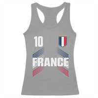 France Soccer Sports Graphic Number 10 Jersey Style Racerback Tank Top Proud French Football Fans Game Day Pride