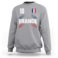 France Soccer Sports Graphic Number 10 Jersey Style Sweatshirt Proud French Football Fans Game Day Pride