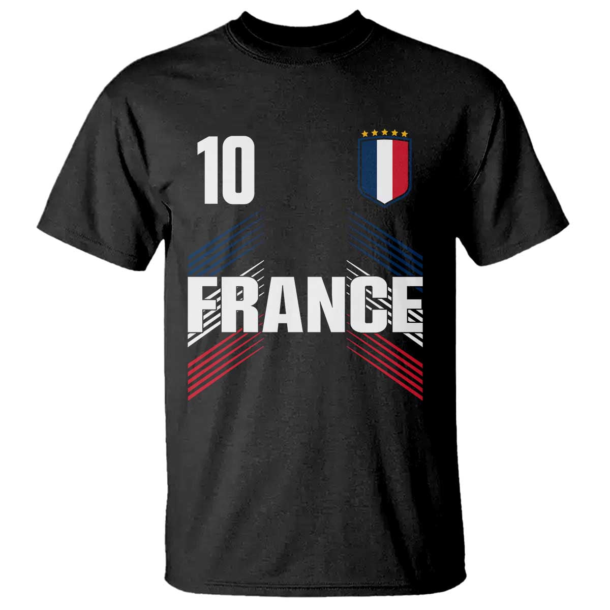 France Soccer Sports Graphic Number 10 Jersey Style T Shirt Proud French Football Fans Game Day Pride