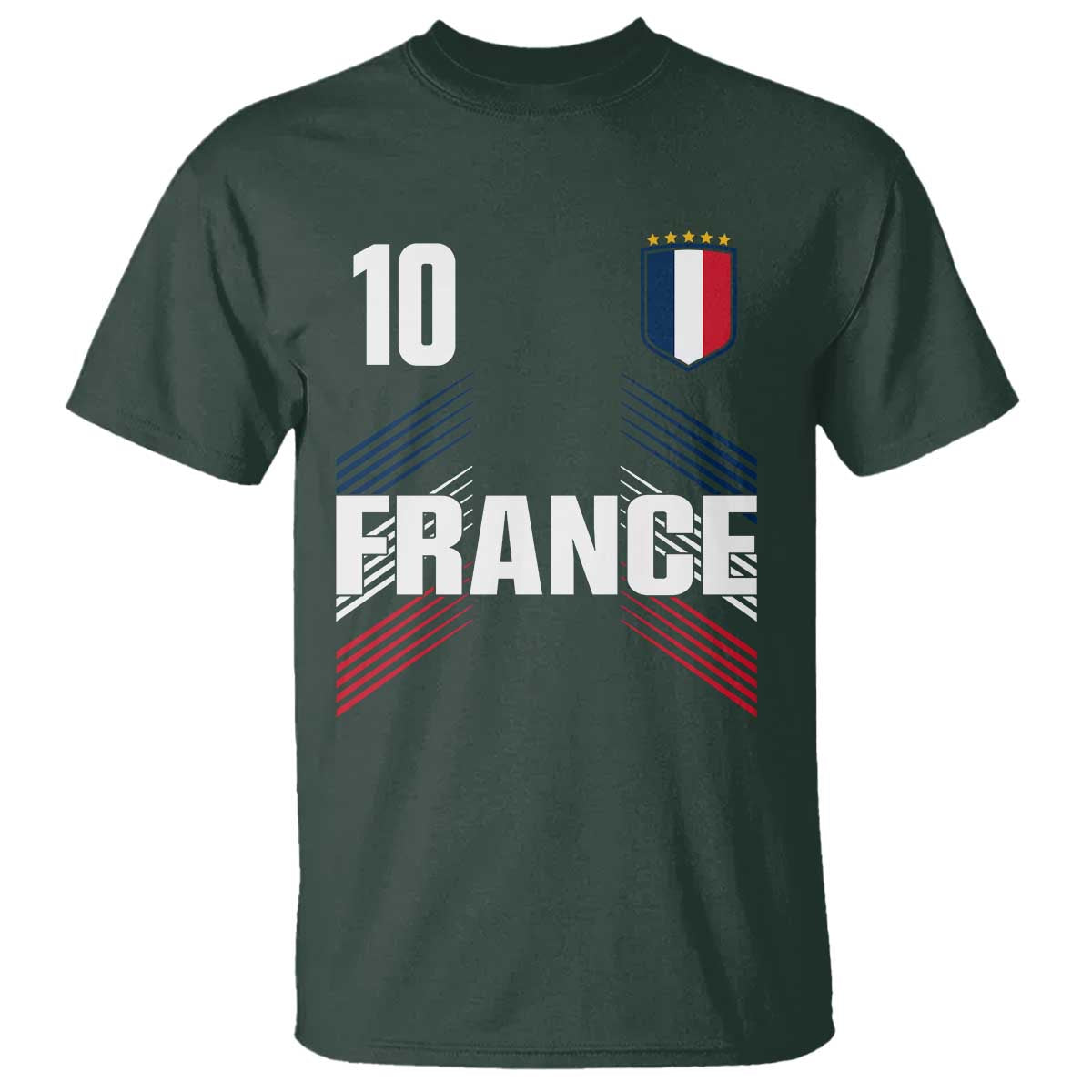 France Soccer Sports Graphic Number 10 Jersey Style T Shirt Proud French Football Fans Game Day Pride