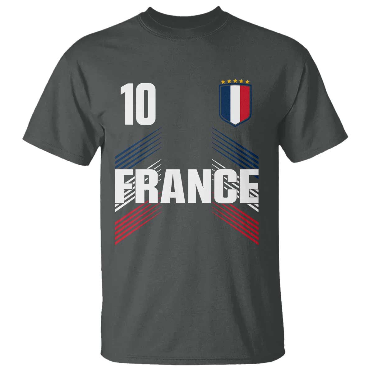 France Soccer Sports Graphic Number 10 Jersey Style T Shirt Proud French Football Fans Game Day Pride