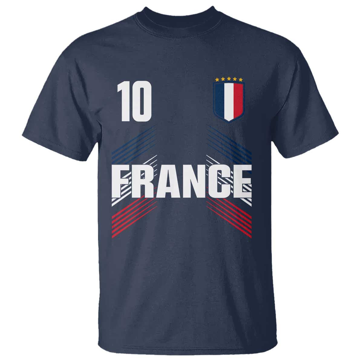 France Soccer Sports Graphic Number 10 Jersey Style T Shirt Proud French Football Fans Game Day Pride