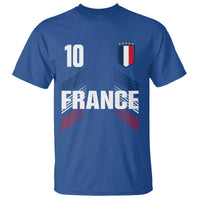 France Soccer Sports Graphic Number 10 Jersey Style T Shirt Proud French Football Fans Game Day Pride