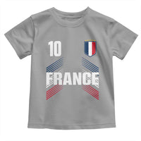 France Soccer Sports Graphic Number 10 Jersey Style Toddler T Shirt Proud French Football Fans Game Day Pride