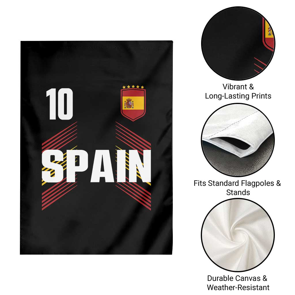 Spain Soccer Sports Graphic Number 10 Jersey Style Garden Flag Proud Spanish Football Fans Game Day Pride