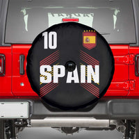 Spain Soccer Sports Graphic Number 10 Jersey Style Spare Tire Cover Proud Spanish Football Fans Game Day Pride