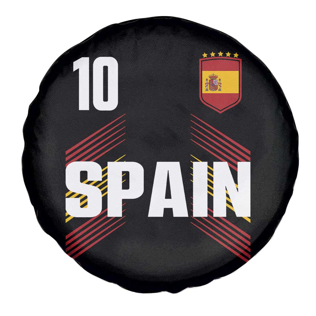 Spain Soccer Sports Graphic Number 10 Jersey Style Spare Tire Cover Proud Spanish Football Fans Game Day Pride