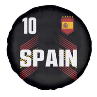 Spain Soccer Sports Graphic Number 10 Jersey Style Spare Tire Cover Proud Spanish Football Fans Game Day Pride