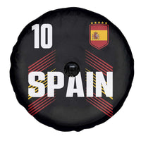 Spain Soccer Sports Graphic Number 10 Jersey Style Spare Tire Cover Proud Spanish Football Fans Game Day Pride