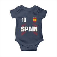 Spain Soccer Sports Graphic Number 10 Jersey Style Baby Onesie Proud Spanish Football Fans Game Day Pride