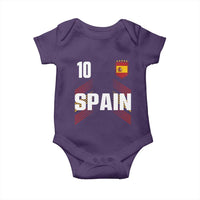 Spain Soccer Sports Graphic Number 10 Jersey Style Baby Onesie Proud Spanish Football Fans Game Day Pride