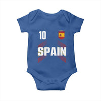 Spain Soccer Sports Graphic Number 10 Jersey Style Baby Onesie Proud Spanish Football Fans Game Day Pride
