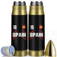 Spain Soccer Sports Graphic Number 10 Jersey Style Bullet Tumbler Proud Spanish Football Fans Game Day Pride