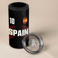Spain Soccer Sports Graphic Number 10 Jersey Style 4 in 1 Can Cooler Tumbler Proud Spanish Football Fans Game Day Pride
