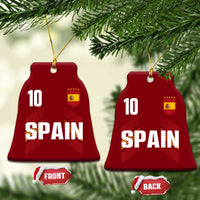 Spain Soccer Sports Graphic Number 10 Jersey Style Ceramic Ornament Proud Spanish Football Fans Game Day Pride