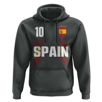 Spain Soccer Sports Graphic Number 10 Jersey Style Hoodie Proud Spanish Football Fans Game Day Pride