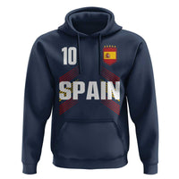 Spain Soccer Sports Graphic Number 10 Jersey Style Hoodie Proud Spanish Football Fans Game Day Pride