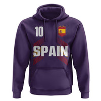 Spain Soccer Sports Graphic Number 10 Jersey Style Hoodie Proud Spanish Football Fans Game Day Pride