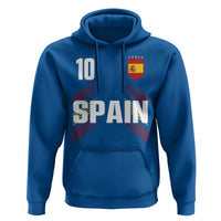 Spain Soccer Sports Graphic Number 10 Jersey Style Hoodie Proud Spanish Football Fans Game Day Pride