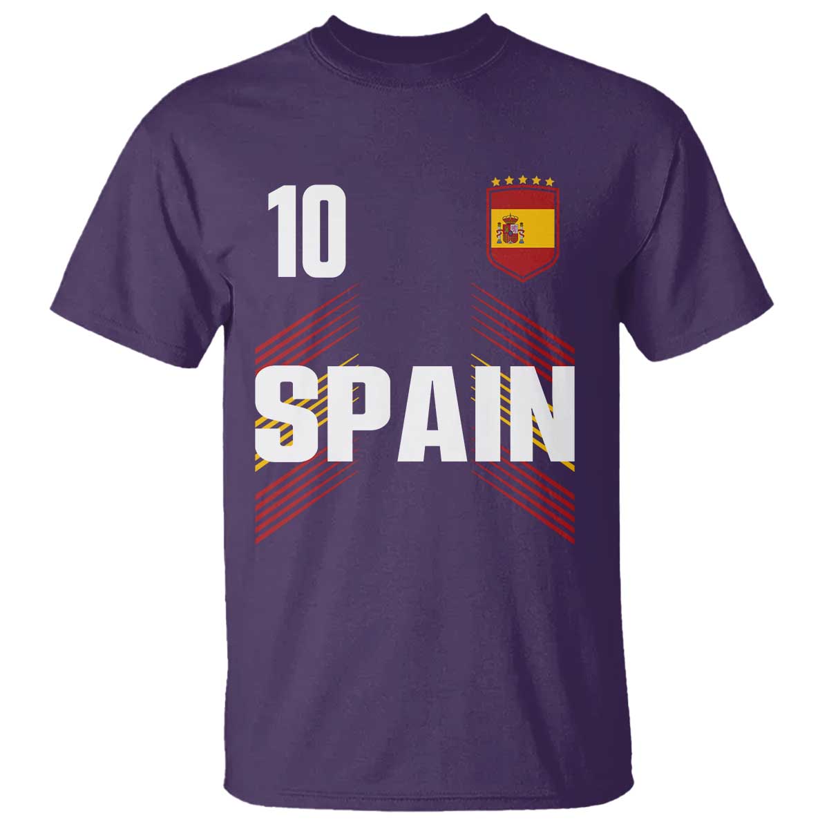 Spain Soccer Sports Graphic Number 10 Jersey Style T Shirt Proud Spanish Football Fans Game Day Pride