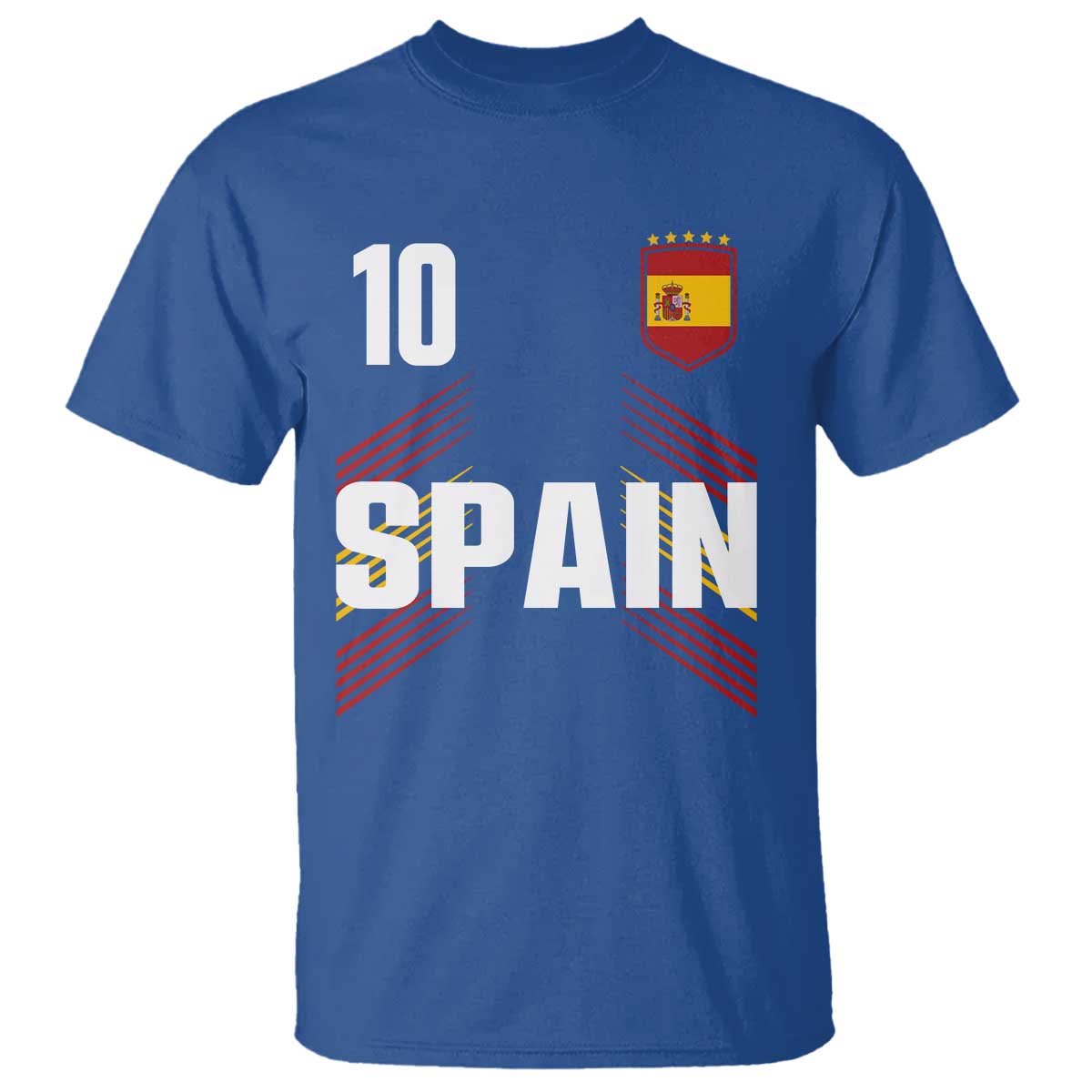 Spain Soccer Sports Graphic Number 10 Jersey Style T Shirt Proud Spanish Football Fans Game Day Pride