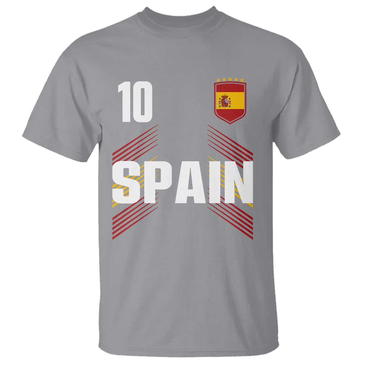 Spain Soccer Sports Graphic Number 10 Jersey Style T Shirt Proud Spanish Football Fans Game Day Pride
