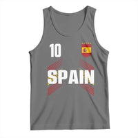 Spain Soccer Sports Graphic Number 10 Jersey Style Tank Top Proud Spanish Football Fans Game Day Pride