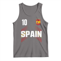 Spain Soccer Sports Graphic Number 10 Jersey Style Tank Top Proud Spanish Football Fans Game Day Pride