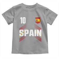 Spain Soccer Sports Graphic Number 10 Jersey Style Toddler T Shirt Proud Spanish Football Fans Game Day Pride