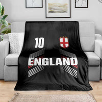 England Soccer Sports Graphic Number 10 Jersey Style Throw Blanket Proud St George Cross Football Fans Game Day Pride