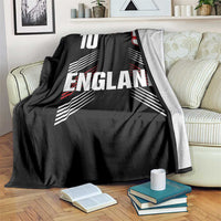 England Soccer Sports Graphic Number 10 Jersey Style Throw Blanket Proud St George Cross Football Fans Game Day Pride