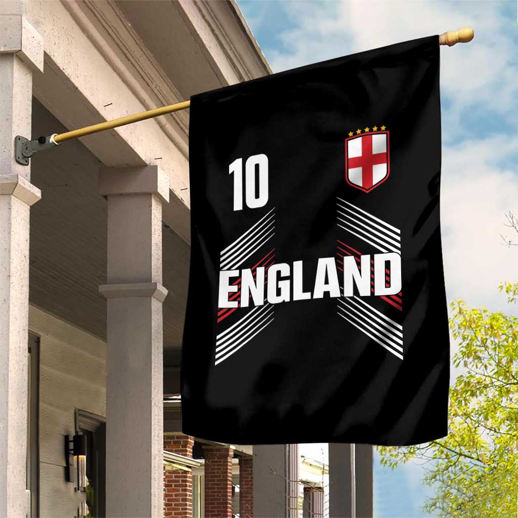 England Soccer Sports Graphic Number 10 Jersey Style Garden Flag Proud St George Cross Football Fans Game Day Pride