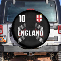 England Soccer Sports Graphic Number 10 Jersey Style Spare Tire Cover Proud St George Cross Football Fans Game Day Pride