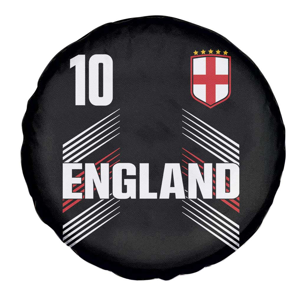 England Soccer Sports Graphic Number 10 Jersey Style Spare Tire Cover Proud St George Cross Football Fans Game Day Pride