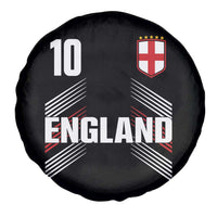 England Soccer Sports Graphic Number 10 Jersey Style Spare Tire Cover Proud St George Cross Football Fans Game Day Pride