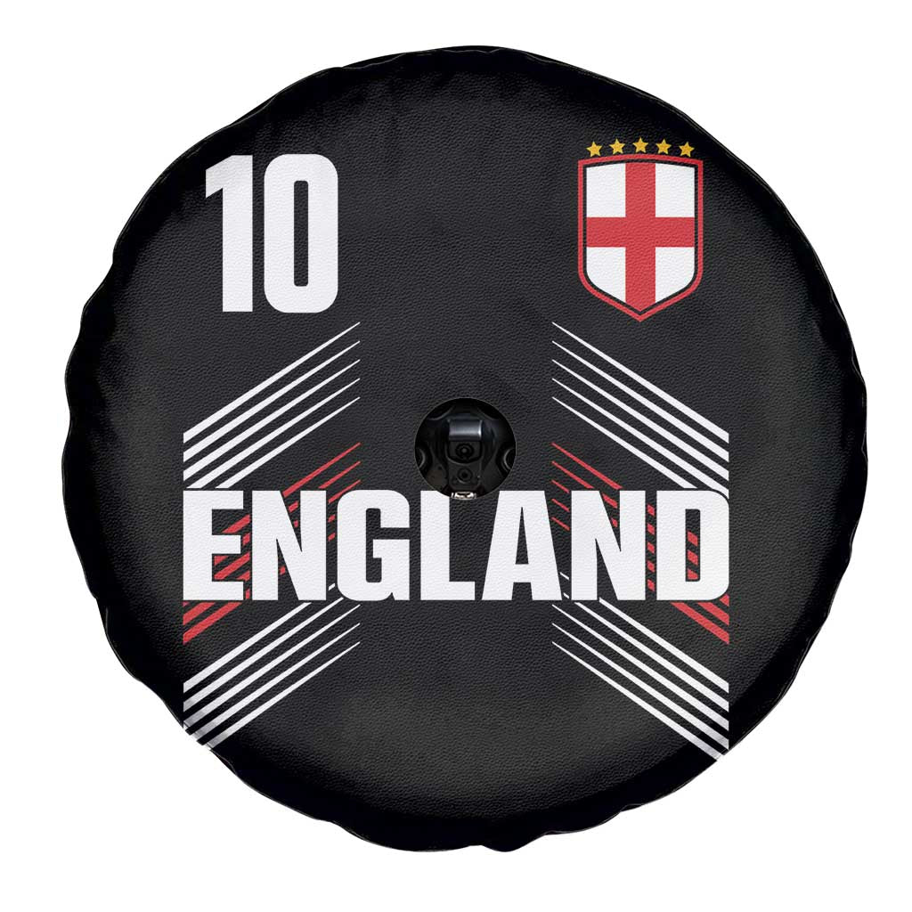 England Soccer Sports Graphic Number 10 Jersey Style Spare Tire Cover Proud St George Cross Football Fans Game Day Pride