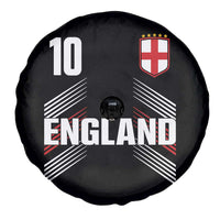 England Soccer Sports Graphic Number 10 Jersey Style Spare Tire Cover Proud St George Cross Football Fans Game Day Pride