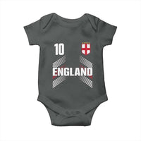 England Soccer Sports Graphic Number 10 Jersey Style Baby Onesie Proud St George Cross Football Fans Game Day Pride