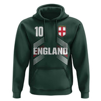 England Soccer Sports Graphic Number 10 Jersey Style Hoodie Proud St George Cross Football Fans Game Day Pride