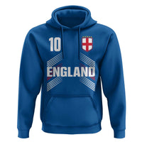 England Soccer Sports Graphic Number 10 Jersey Style Hoodie Proud St George Cross Football Fans Game Day Pride