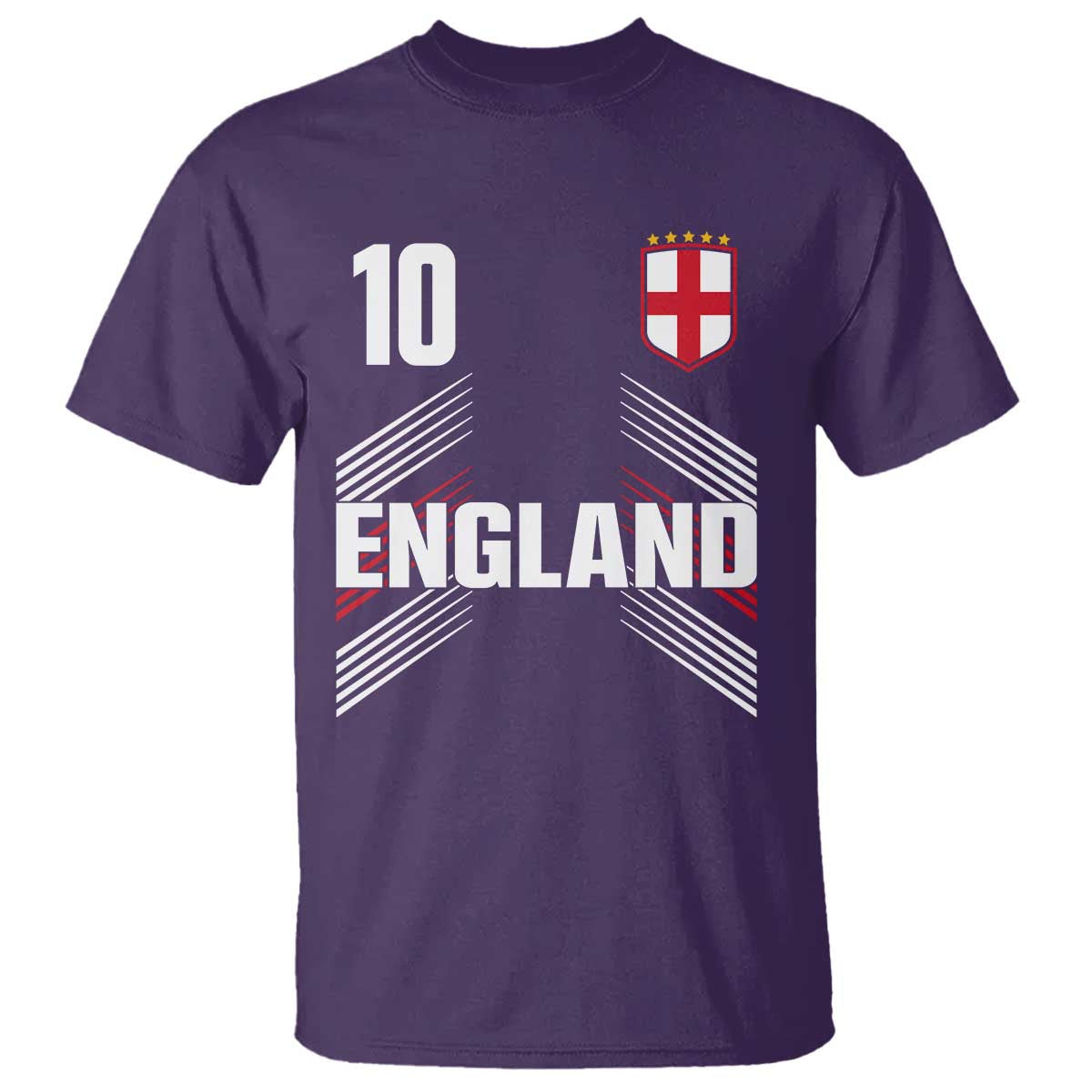 England Soccer Sports Graphic Number 10 Jersey Style T Shirt Proud St George Cross Football Fans Game Day Pride