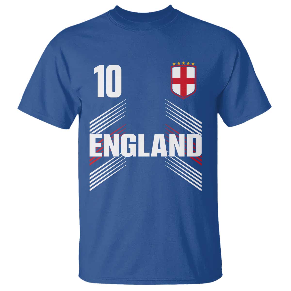 England Soccer Sports Graphic Number 10 Jersey Style T Shirt Proud St George Cross Football Fans Game Day Pride
